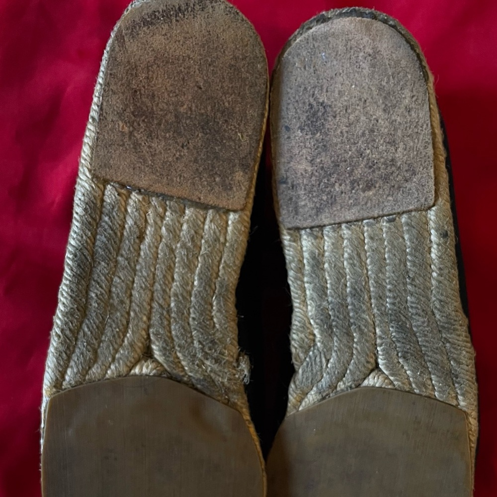 YVES SAINT LAURENT Vintage Canvas Wedge Espadrilles Heeled Espadrille YSL 8.5 9 - Picture 12 of 14
